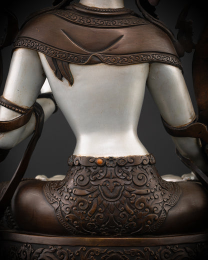 Tibetan White Tara Statue | Himalayan Sacred Art