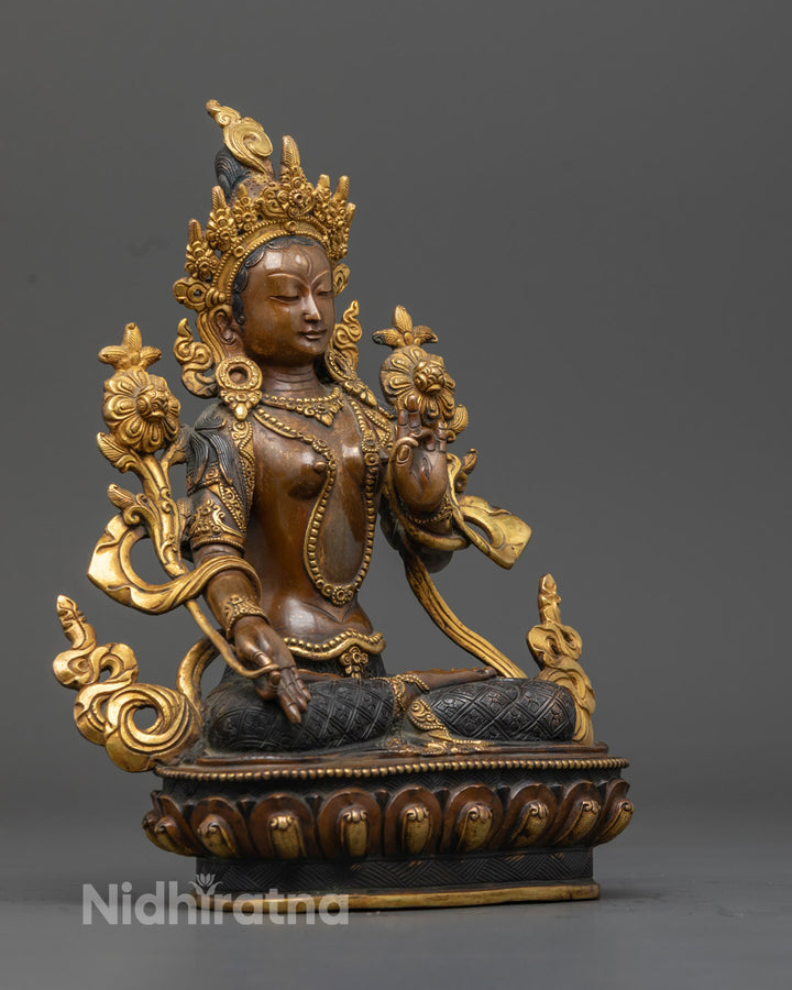 Handmade White Tara Statue | Tibetan Buddhist Goddess