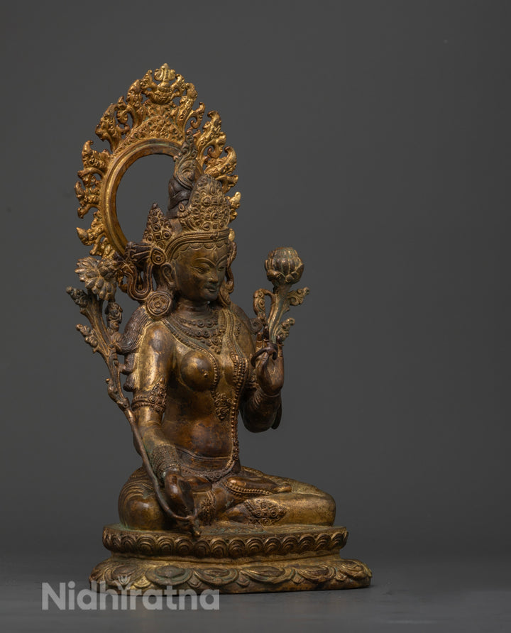 Antique White Tara Statue | Sacred Art