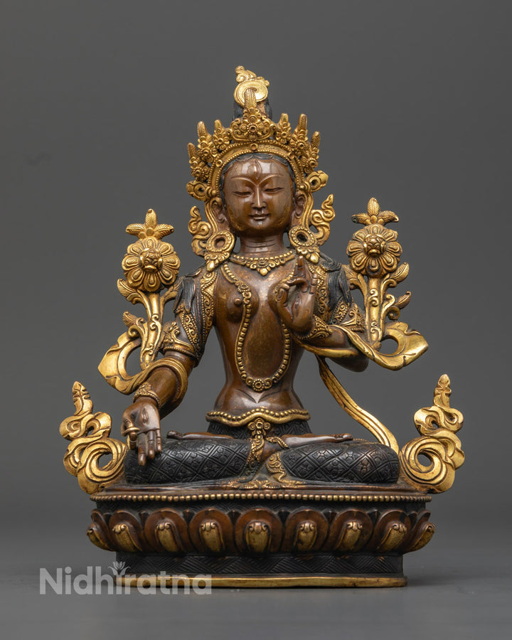 Handmade White Tara Statue | Tibetan Buddhist Goddess