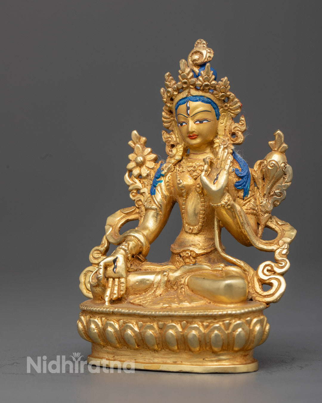 Buddhist white Tara Statue | Nepali Handcrafted Spiritual Décor