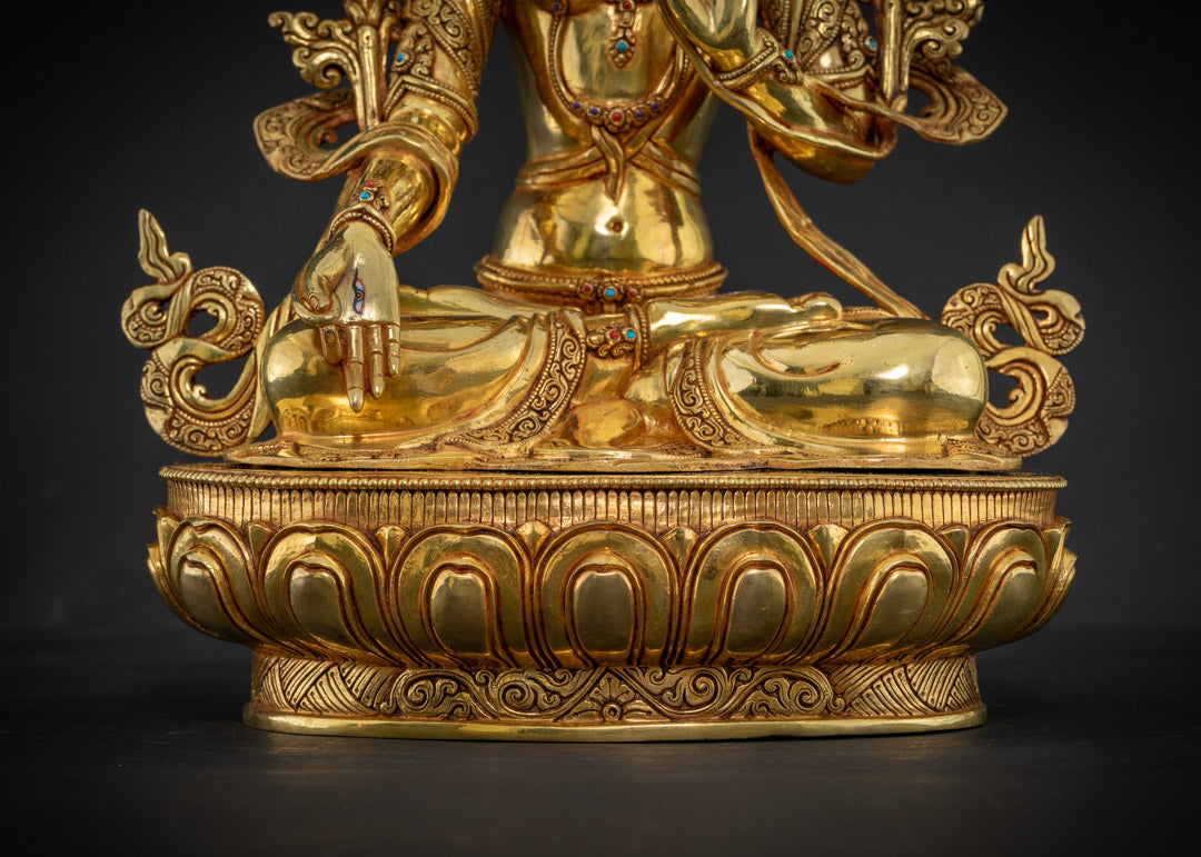 Buddhist White Tara Statue | Handcrafted in Nepal
