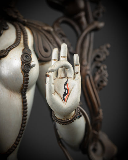 Tibetan White Tara Statue | Himalayan Sacred Art