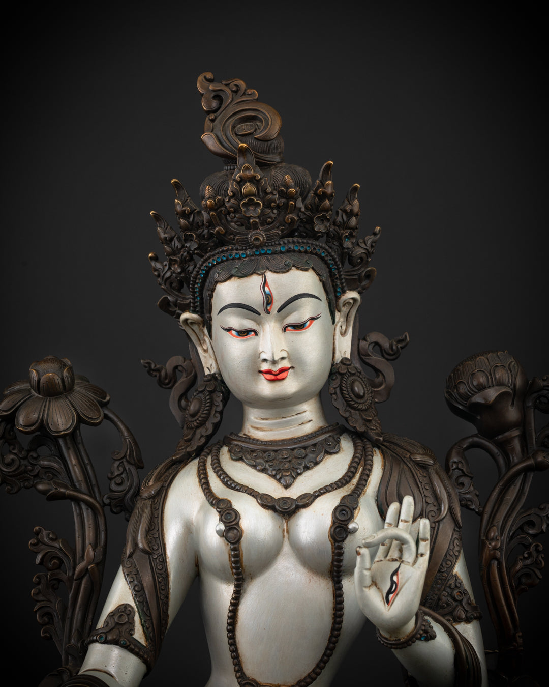 Tibetan White Tara Statue | Himalayan Sacred Art