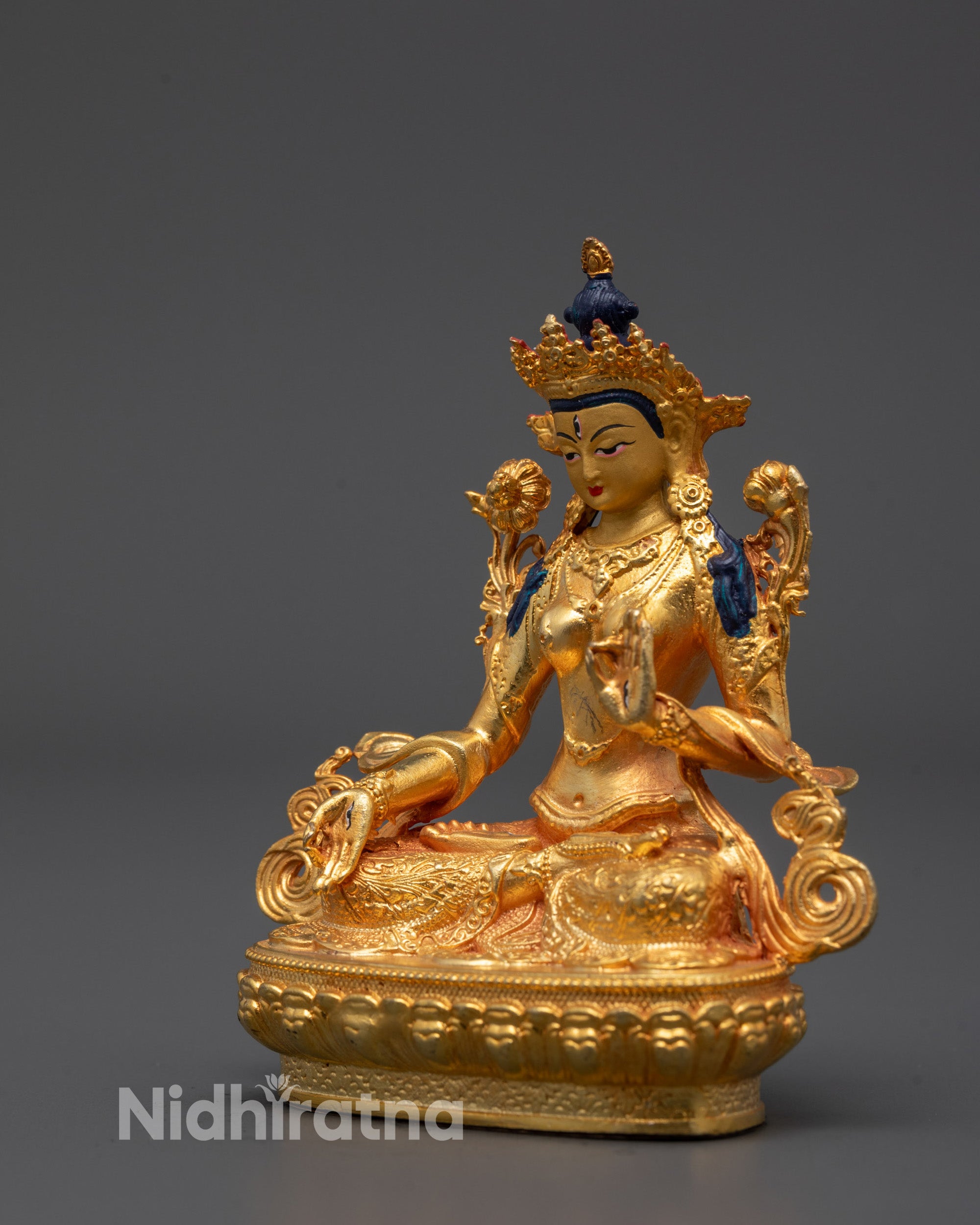 Sita Tara Statue | Machine-Made Peaceful Mother Goddess Sculpture