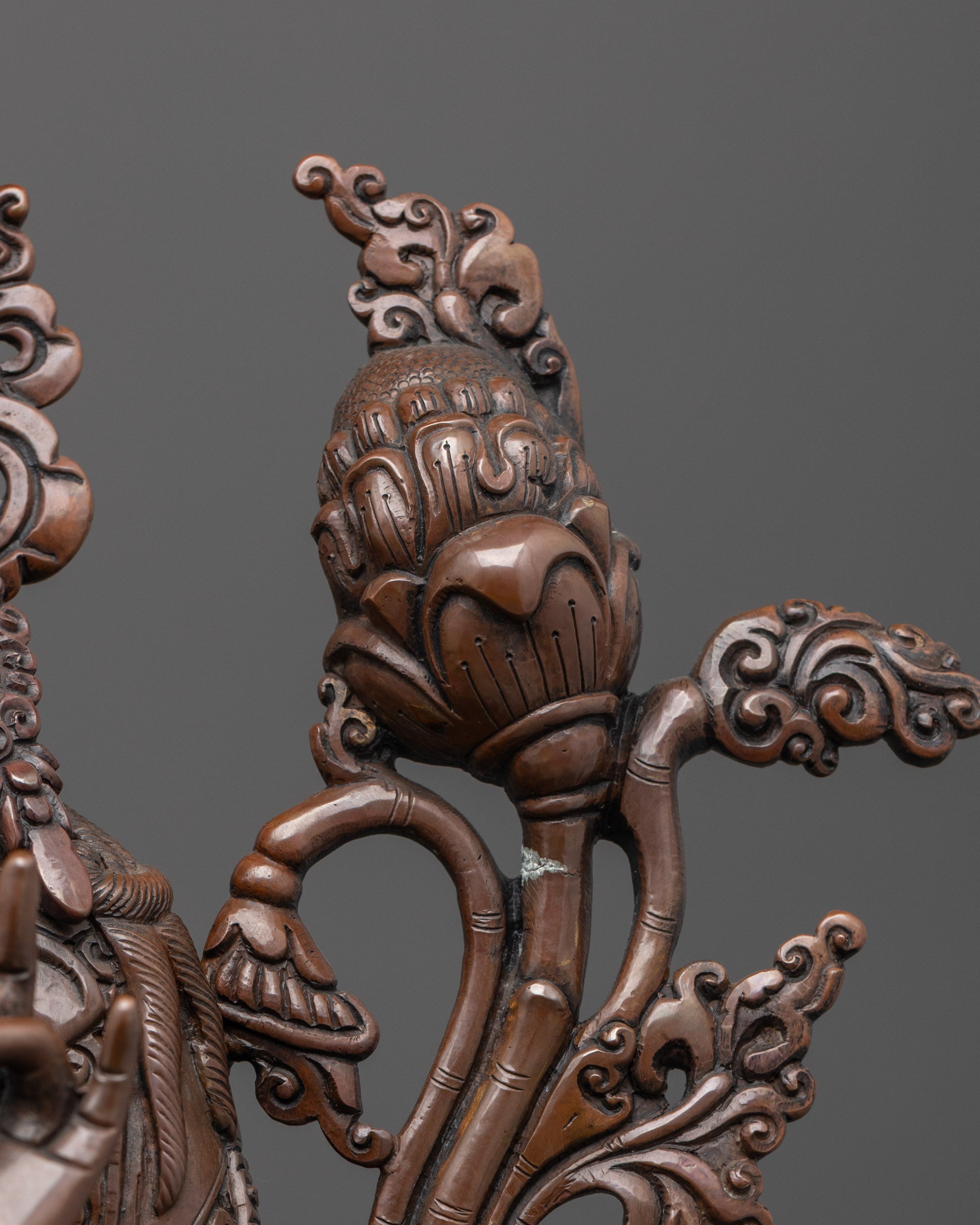 Oxidized White Tara Statue | Ancient Tibetan Spiritual Symbol