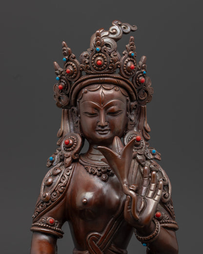 Female Buddha White Tara Statue for Shrine and Altar
