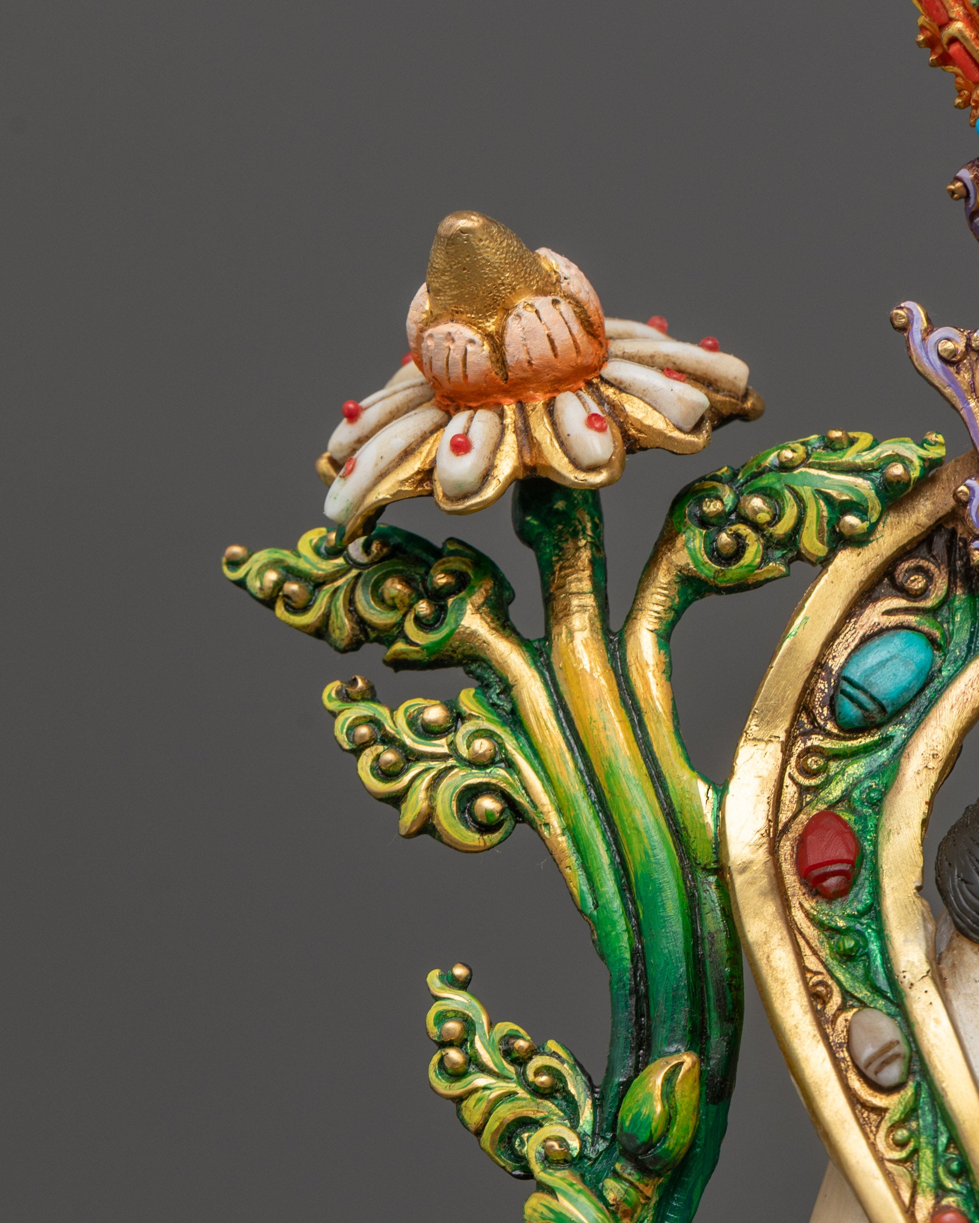 White Tara Statue from Nepal | Handmade Vajrayana Goddess