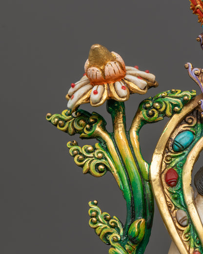 White Tara Statue from Nepal | Handmade Vajrayana Goddess