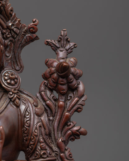 Traditional White Tara Sculpture | Oxidized Tibetan Statue