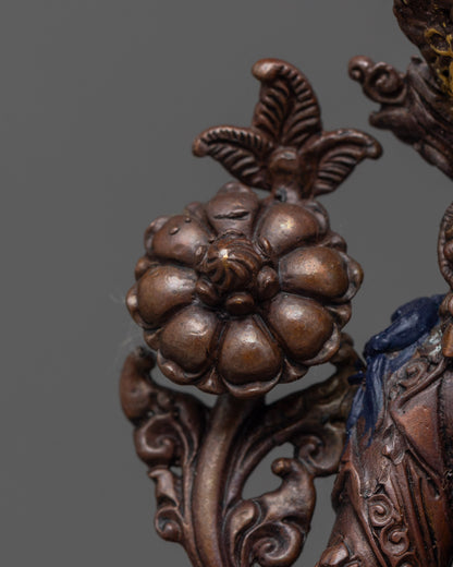 White Tara Statue | High-Precision Oxidized Copper Buddhist Sculpture