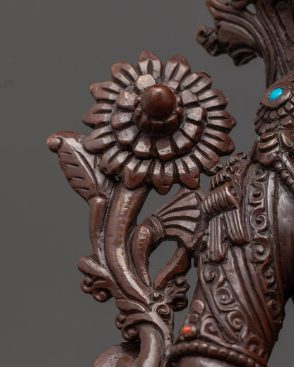 Hand-carved White Tara Statue | Tibetan Buddhist Artwork