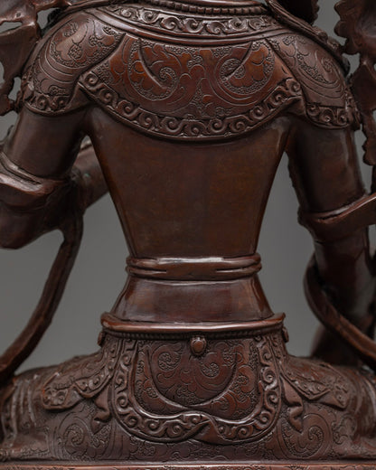 Hand-carved White Tara Statue | Tibetan Buddhist Artwork