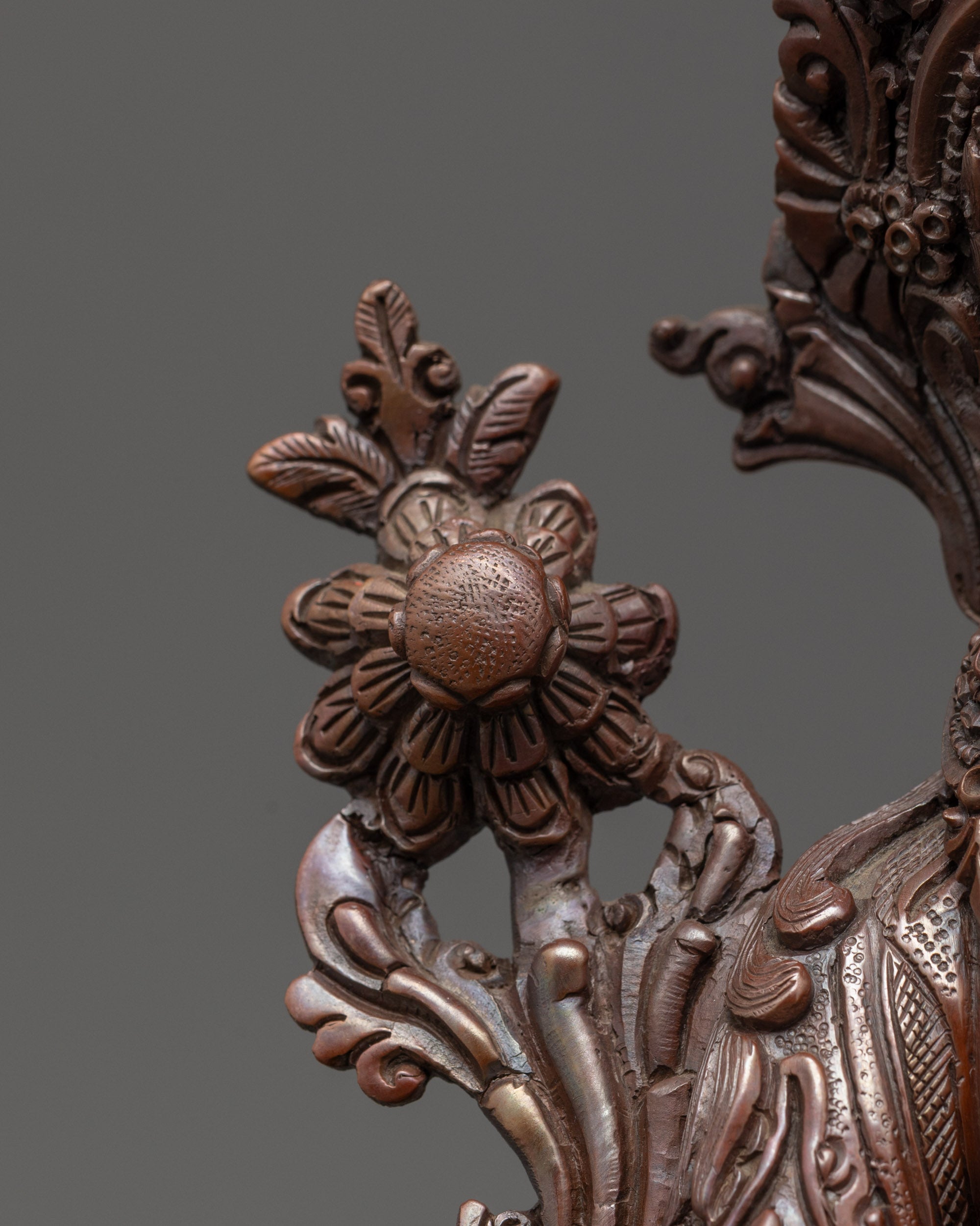 Oxidized Copper White Tara Statue | Traditional Himalayan Artwork
