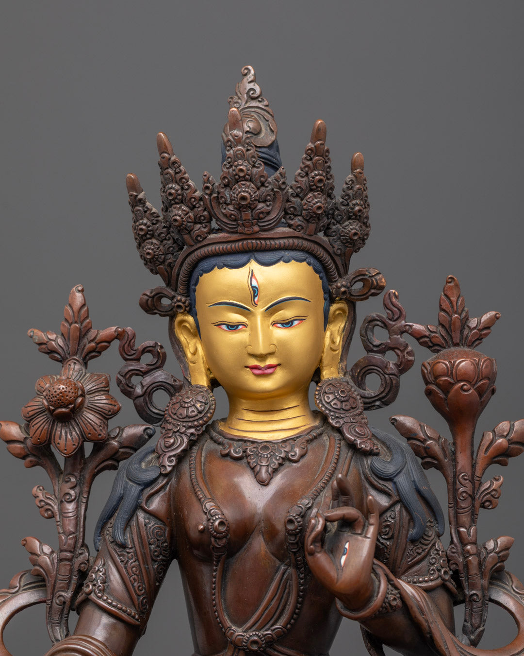 Nepalese White Tara Statue | Handcrafted Vajrayana Bodhisattva