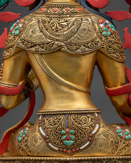 The White Tara Statue from Nepal | Buddhist Sculpture of Compassion