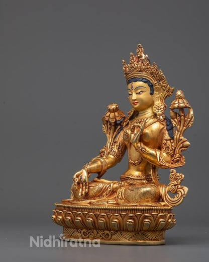 Buy Hand-Carved White Tara Statue | Himalayan Buddhist Deity