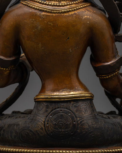 Oxidized White Tara Statue | Himalayan Buddhist Art