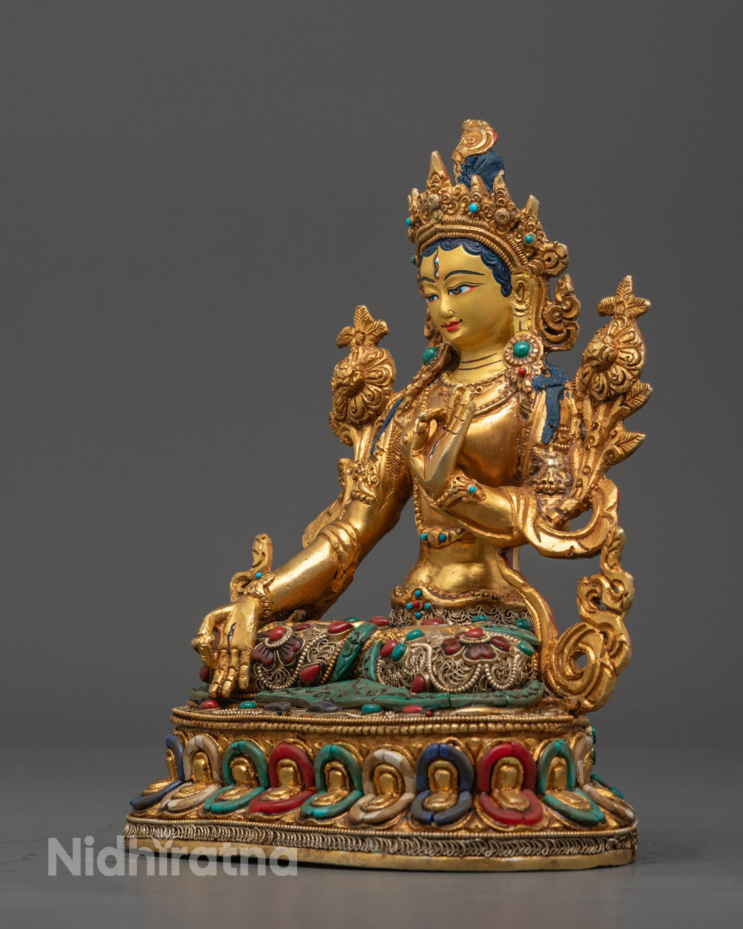 Premium White Tara Statue | Nepali Buddhist Art