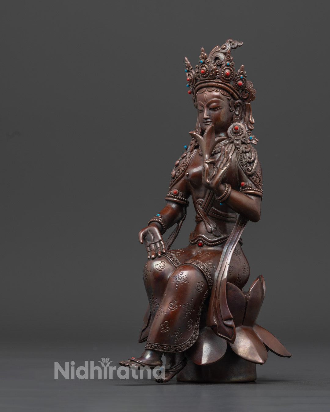 Female Buddha White Tara Statue for Shrine and Altar