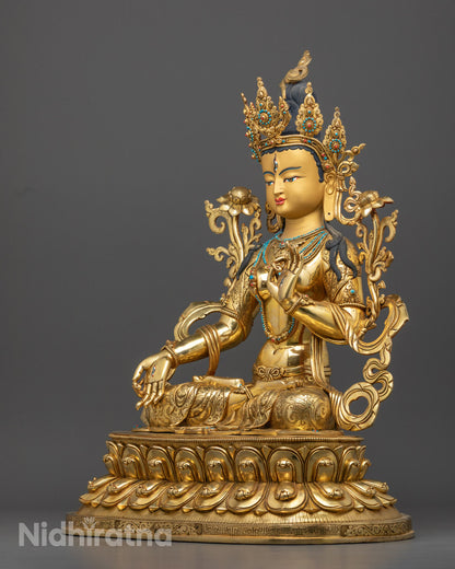 Divine White Tara Statue | Handcrafted Spiritual Home Decor