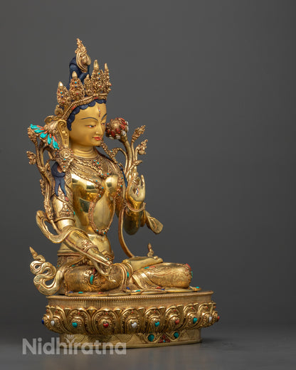 White Tara Statue | Hand-Carved Himalayan Buddhist