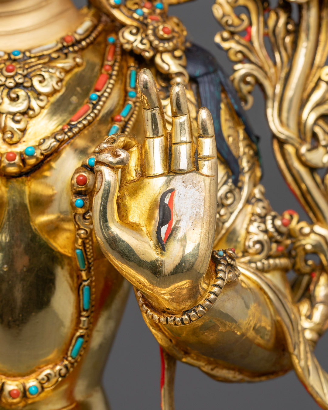 Majestic White Tara Sculpture | Tibetan Buddhist Healing Deity