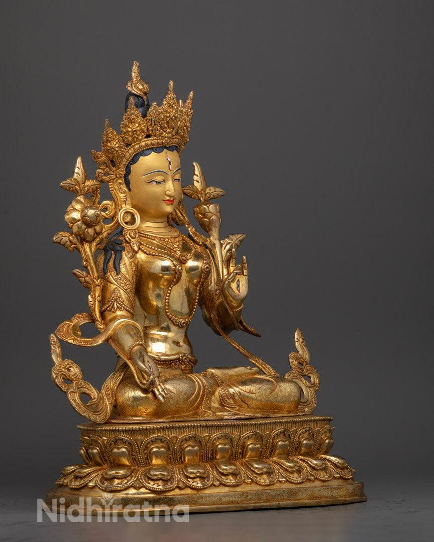 Statue For White Tara Mantra | Himalayan Sacred Art