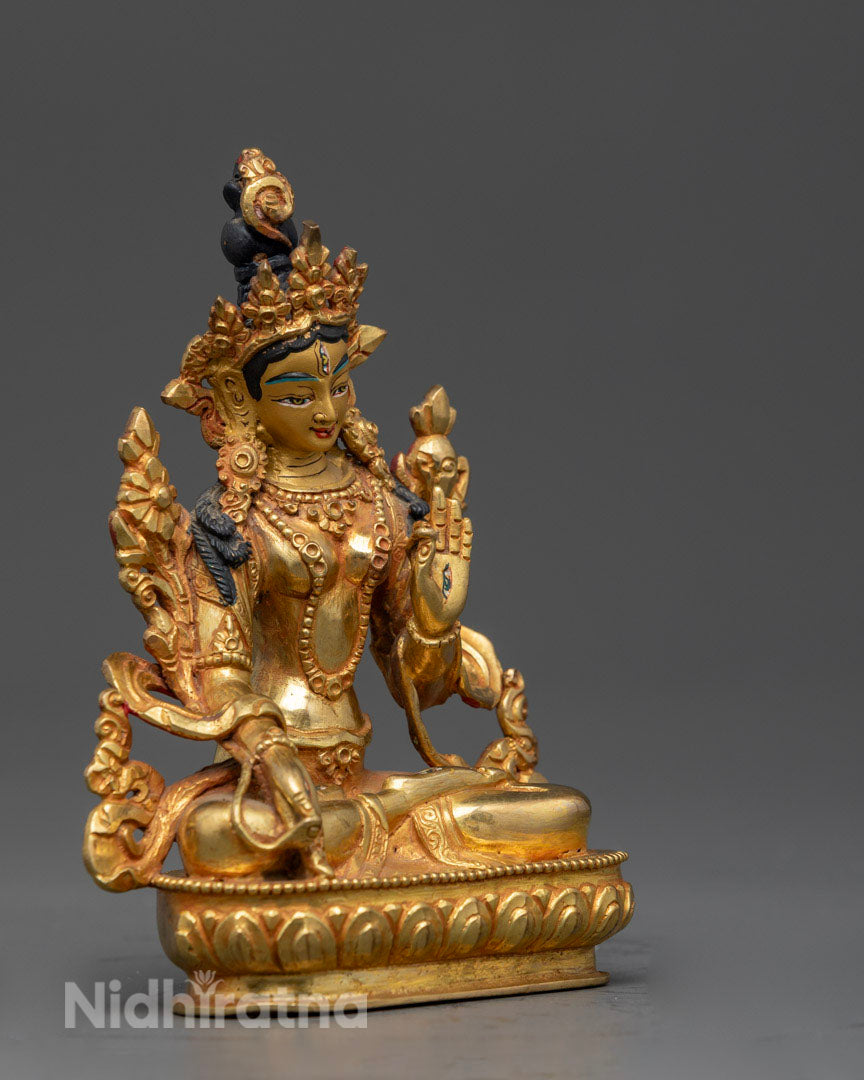 Handmade Buddhist White Tara Statue | Himalayan Art