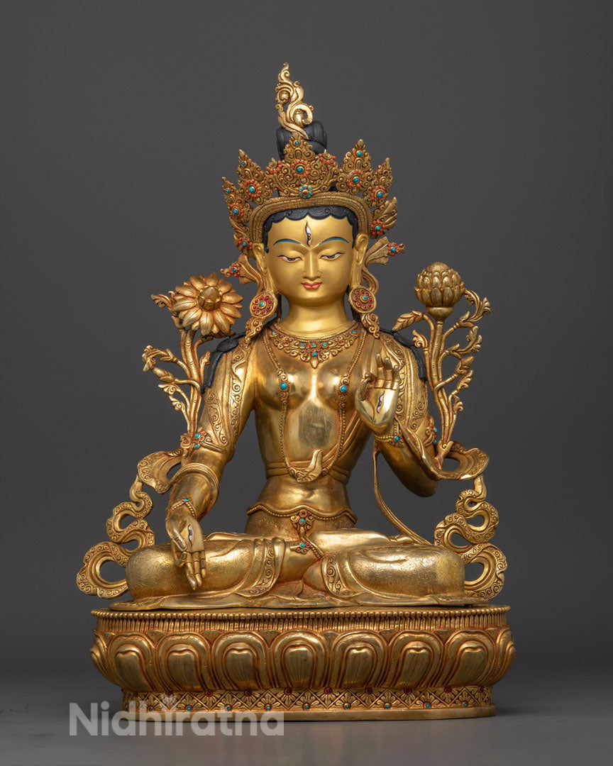 White Tara Goddess Statue for Sale