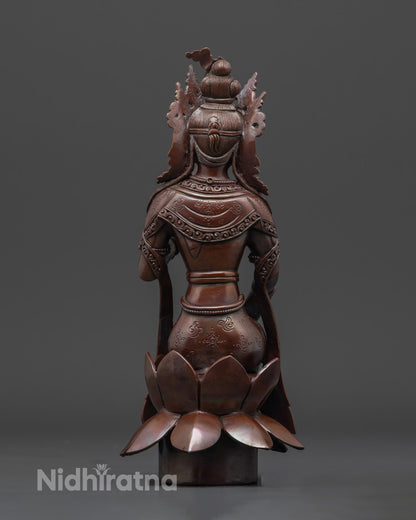 Female Buddha White Tara Statue for Shrine and Altar
