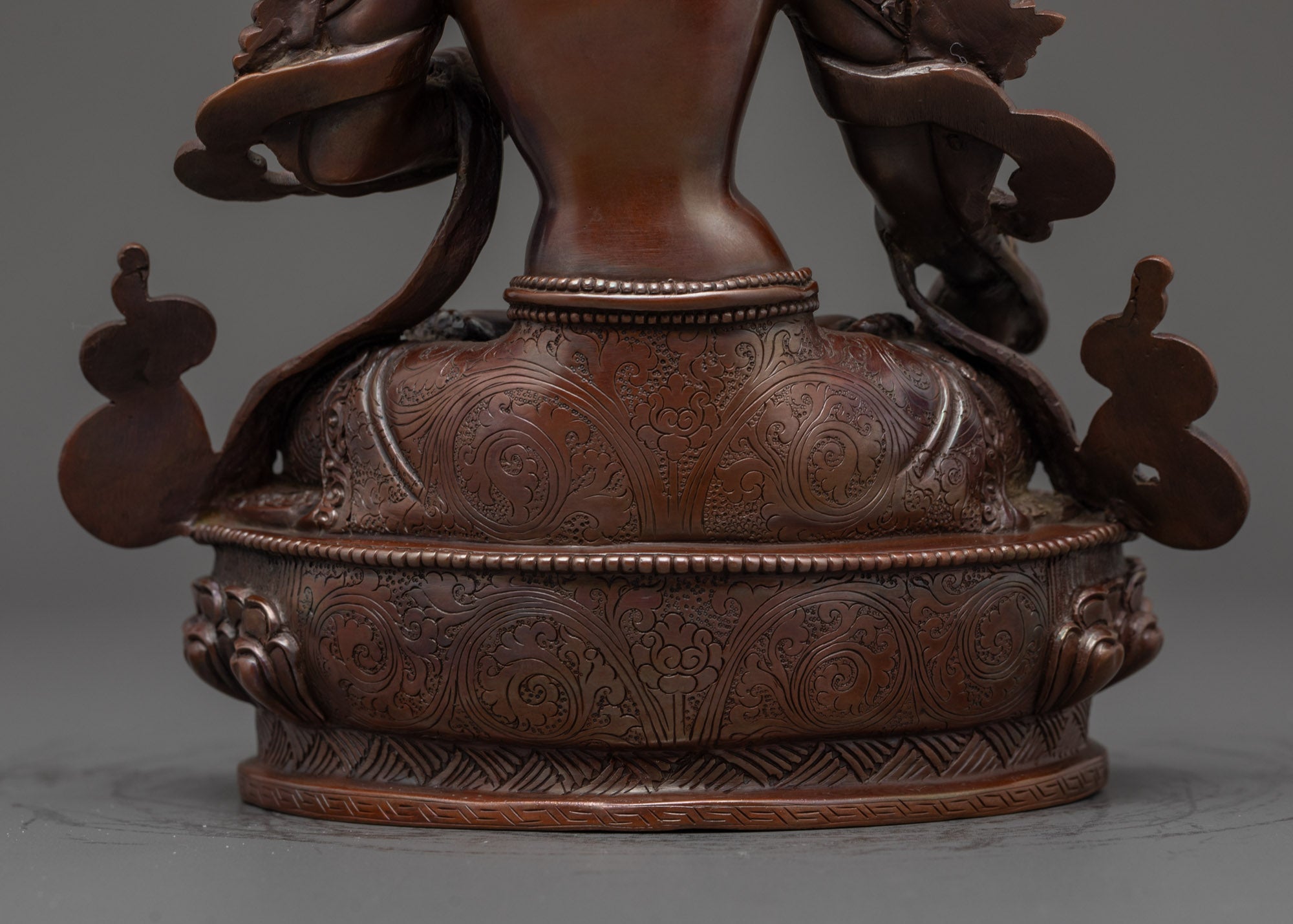 Oxidized Copper White Tara Statue | Traditional Himalayan Artwork