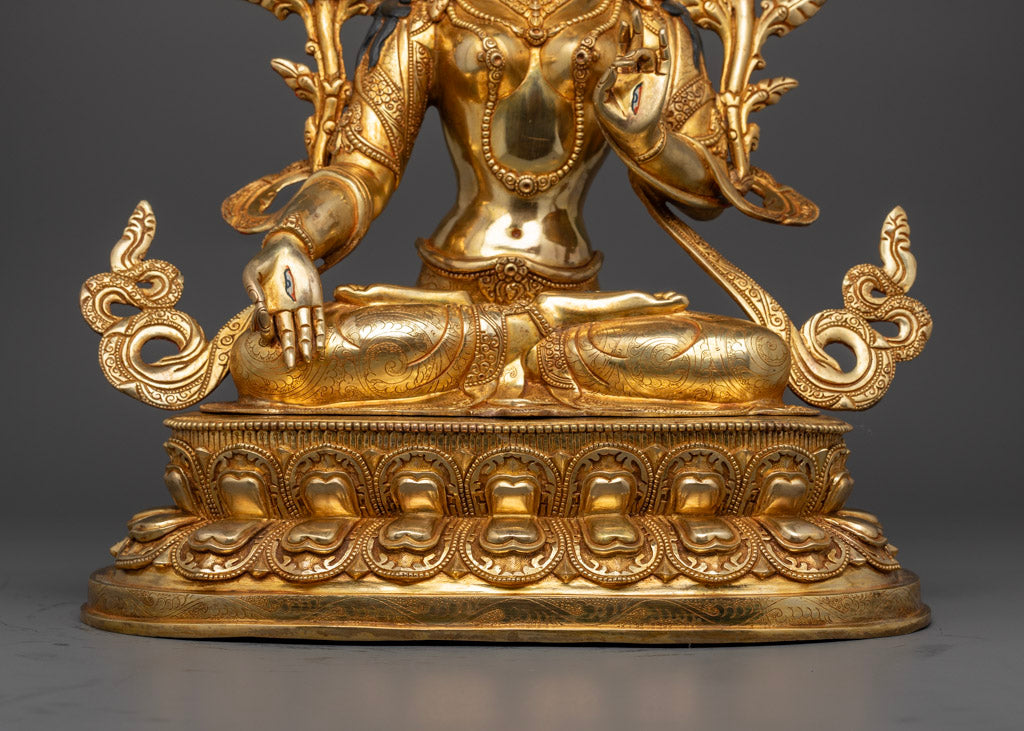 Statue For White Tara Mantra | Himalayan Sacred Art