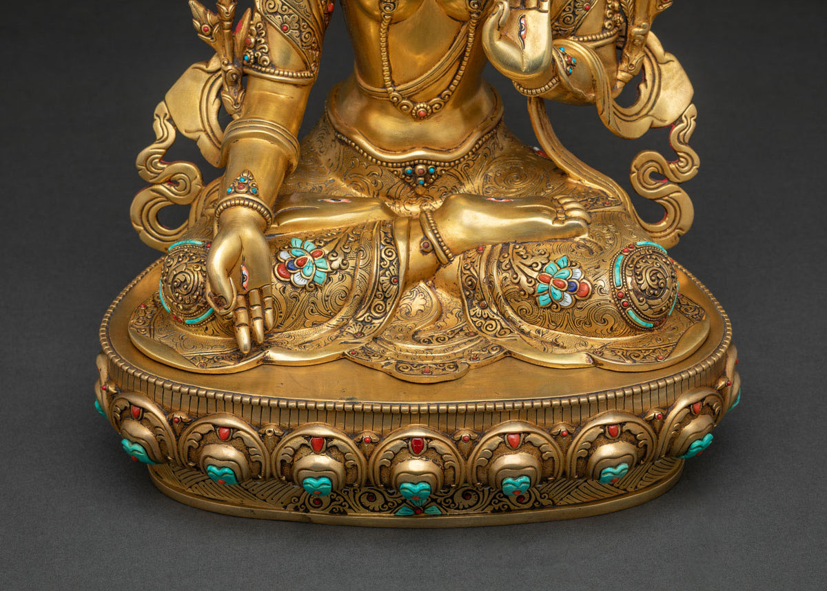 The White Tara Statue from Nepal | Buddhist Sculpture of Compassion