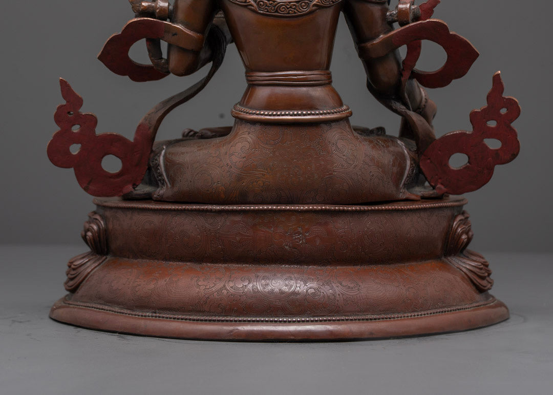 Nepalese White Tara Statue | Handcrafted Vajrayana Bodhisattva