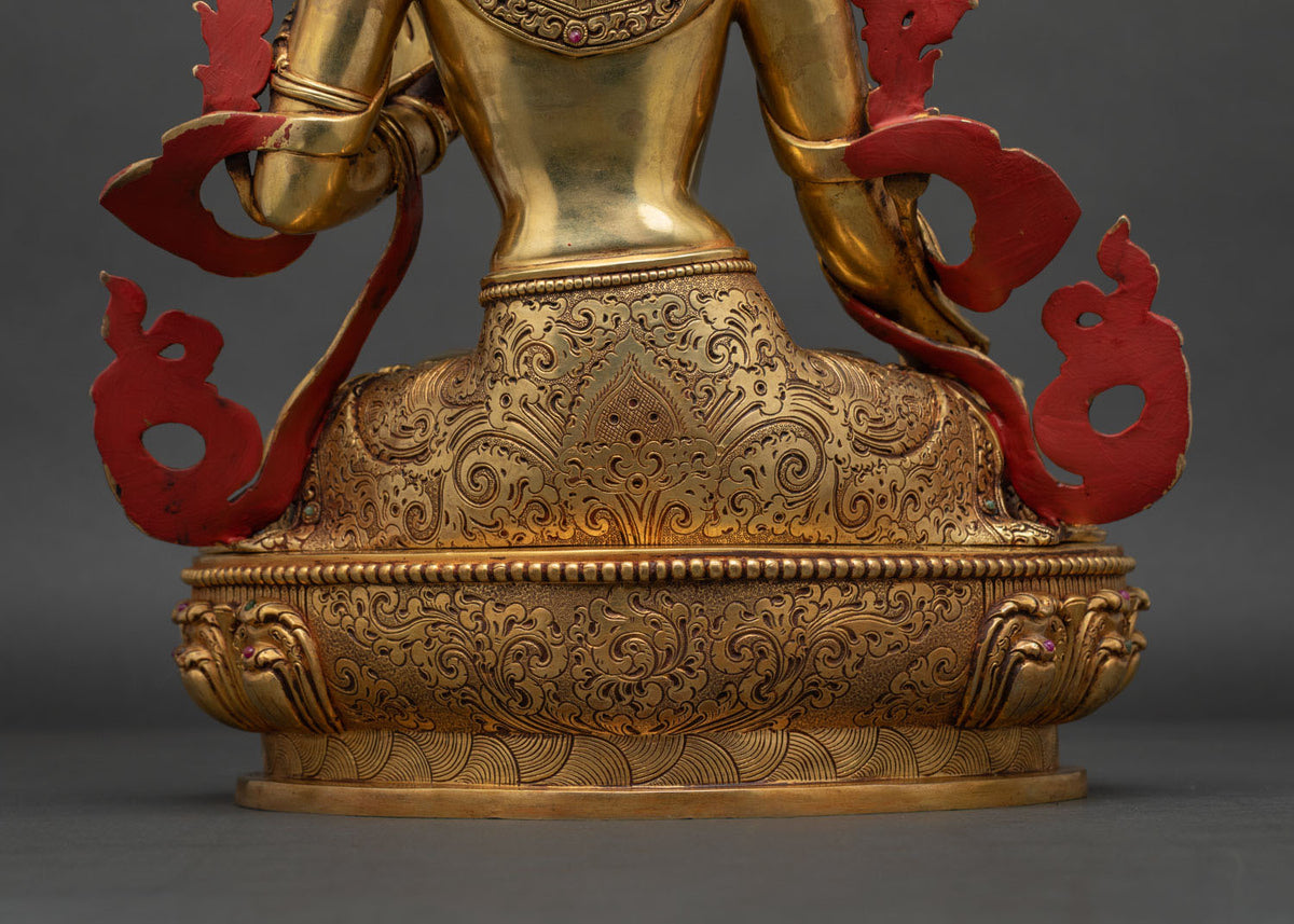 Handmade White Tara Statue – Tibetan Buddhist Deity for Meditation