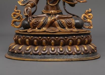 Handmade Oxidized White Tara Sculpture | Tibetan Buddhist Deity