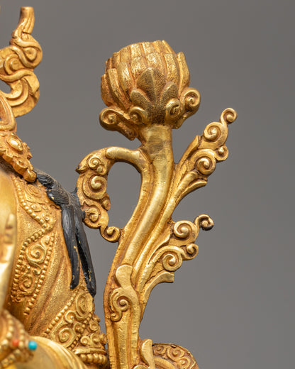 Authentic Nepali White Tara Statue | Sacred Feminine Deity