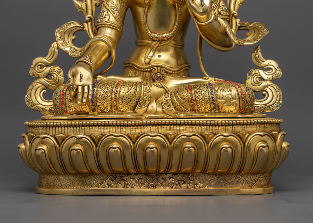 Handcrafted White Tara Statue from Nepal