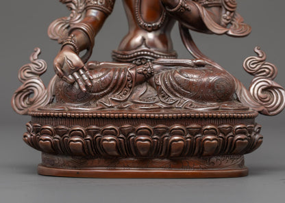 Hand-carved White Tara Statue | long Life Deity Mother Drolma