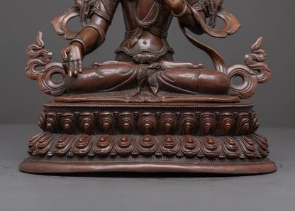 Nepalese White Tara Statue | Handcrafted Vajrayana Bodhisattva