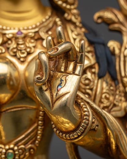White Tara Sculpture | Tibetan Buddhist Spiritual Artwork