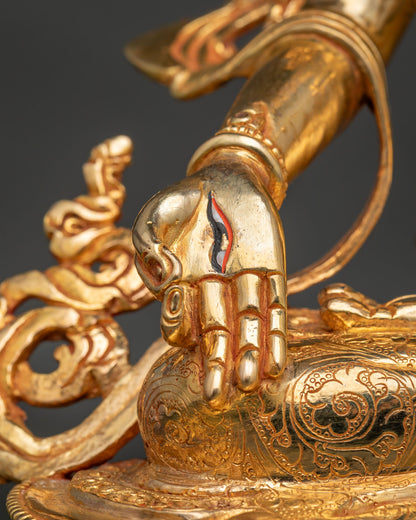 White Tara Statue | Gold Fire-Gilded Buddhist Artwork
