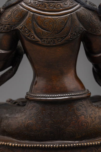 Oxidized Copper White Tara Statue | Himalayan Artwork