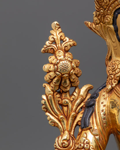 Buddhist Hand-carved White Tara Sculpture