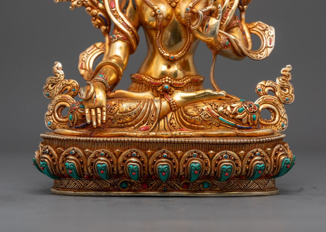 Buddhist White Tara Statue | Traditional Art of Nepal
