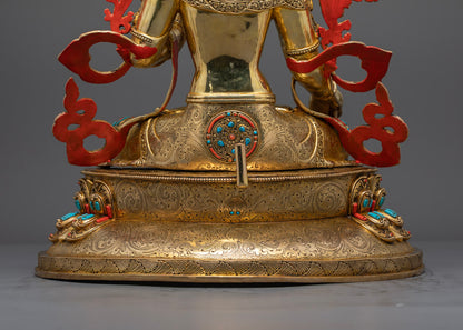 Majestic White Tara Sculpture | Tibetan Buddhist Healing Deity