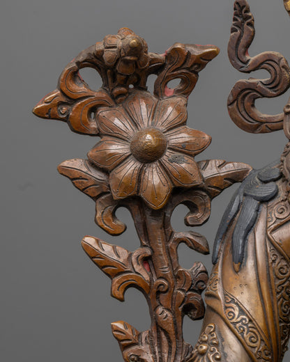 Oxidized White Tara Statue | Handmade Spiritual Goddess Statue
