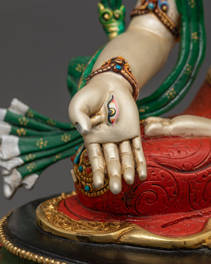 White Tara Statue from Nepal | Handmade Vajrayana Goddess