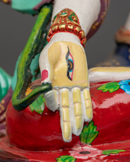 Sacred White Tara Sculpture | Traditional Buddhist Statue